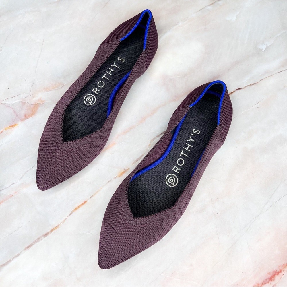 Rothy’s The Point Port Purple Retired Color 6.5